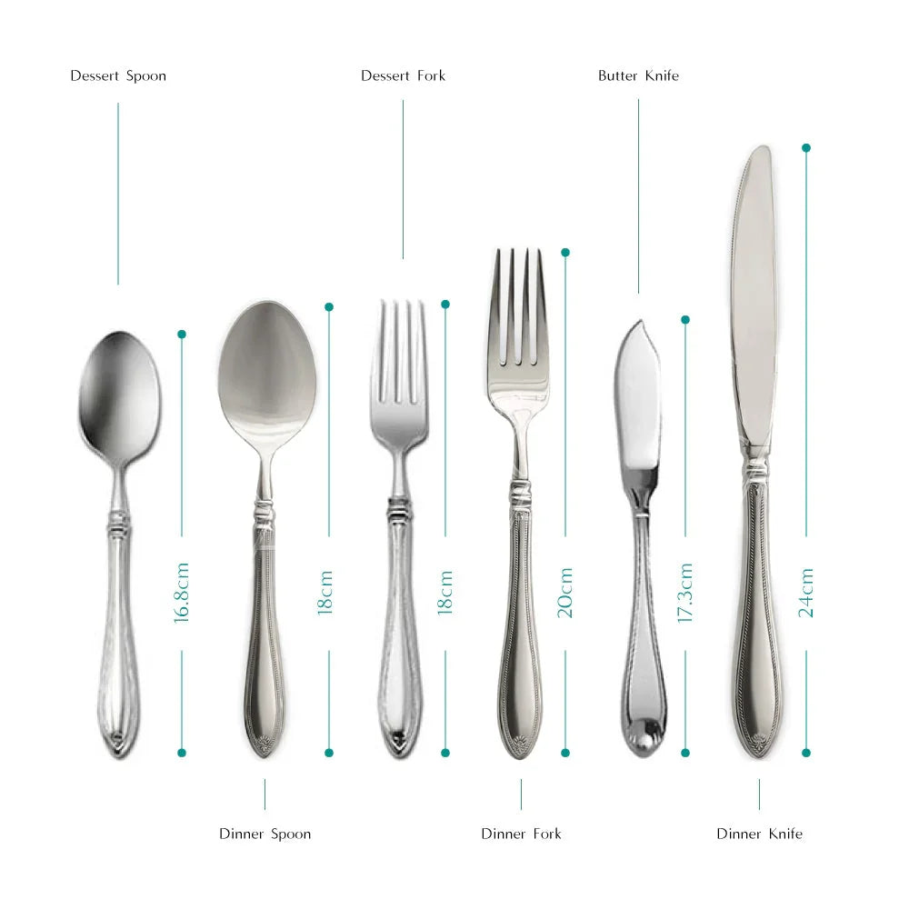 CUTLERY SHERATON: A row of elegant, durable Oneida Sheraton silverware, featuring forks, knives, and spoons, ideal for enhancing any table setting.