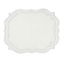 Scalloped Linen Placemats - 4 per pack, premium flax linen with elegant silver border, perfect for enhancing special table setups.