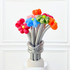 Silver Stemmed Flower Bunch in a vase, featuring balloon-shaped flowers. Perfect for gifting with matching cards or party accessories.