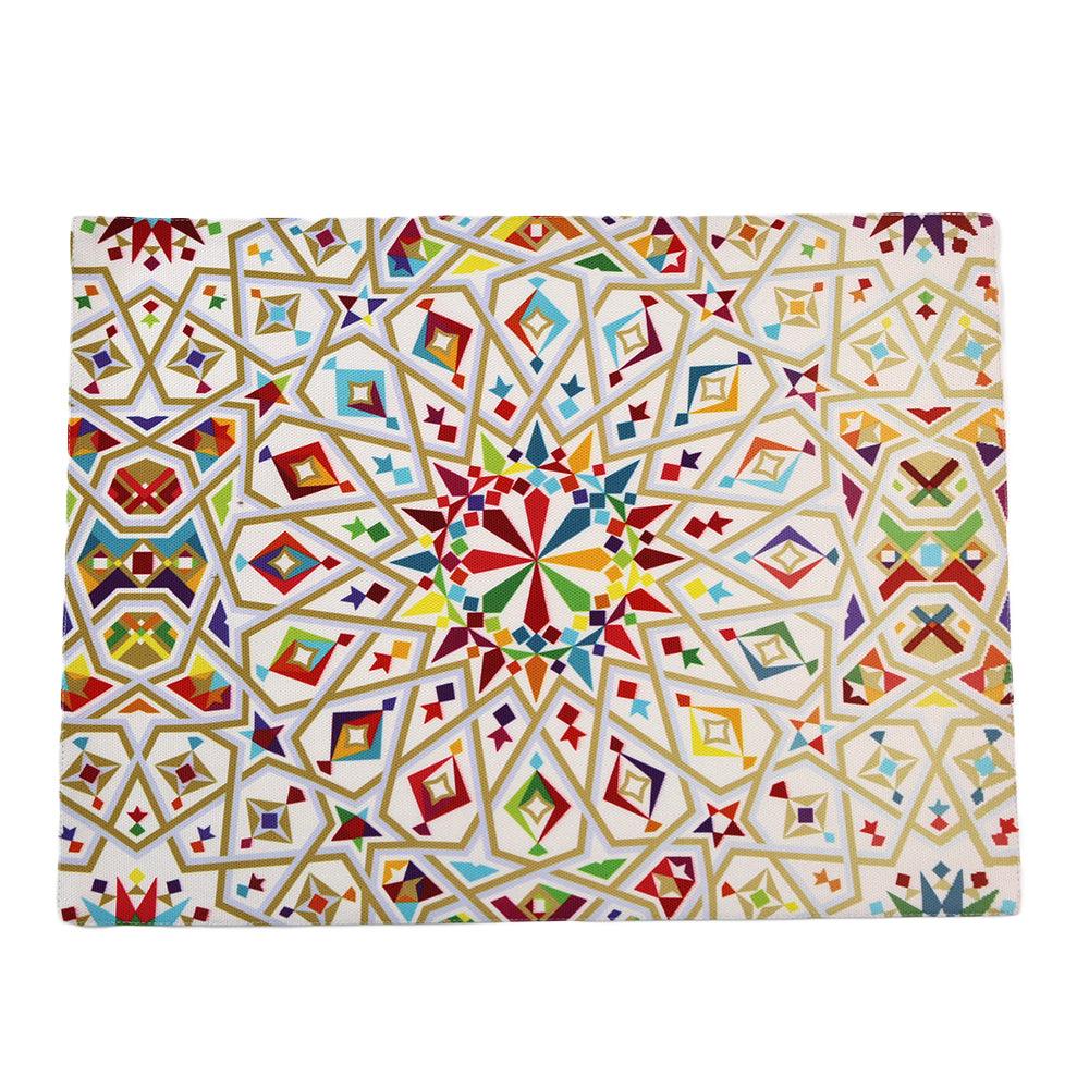 Arabesque Polyester Linen Placemat- 4 per pack