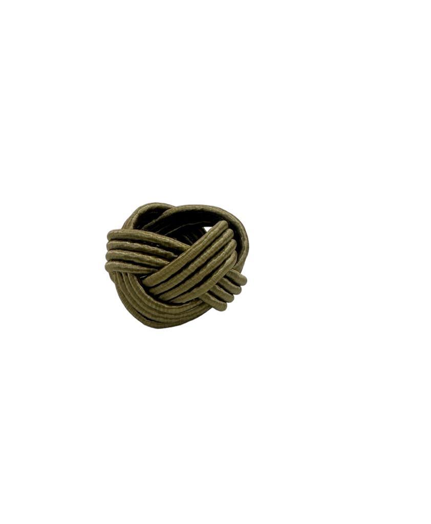 Cotton Knot Napkin Ring - Close-up of stylish and durable rope accessory for dining.