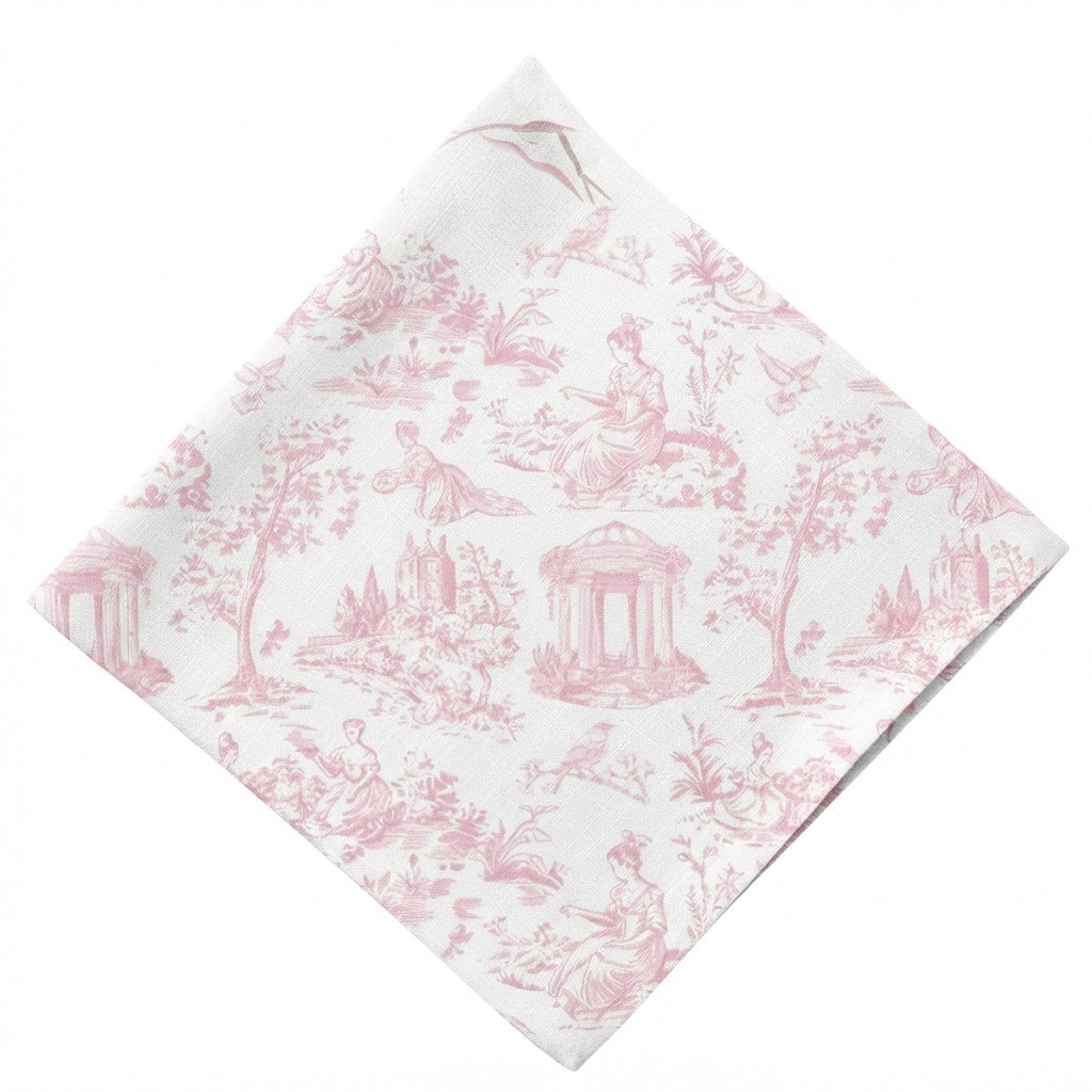 Blush Pink Toile Napkin