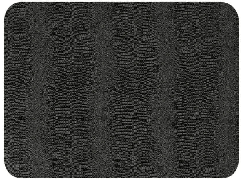 A close-up of a lizard patterned felt-backed placemat from Party Social&