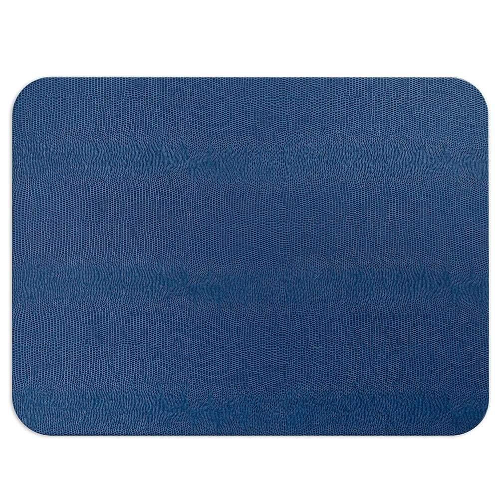 Lizard patterned placemat with textured faux leather surface and felt backing. Handcrafted in the USA. Protects and enhances any tabletop.