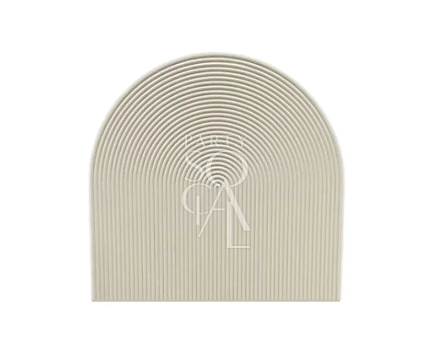 Mini Sand Molded Backdrop with an arch shape and curved design, ideal for events as a standalone piece or with complementary backdrops for photo opportunities.