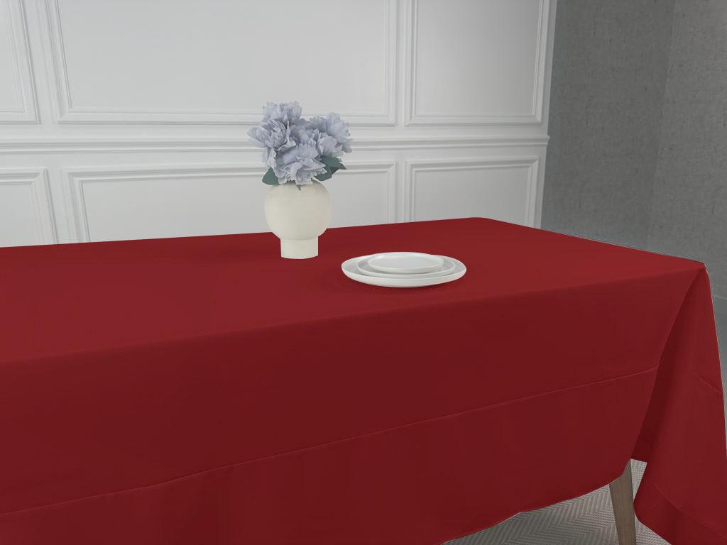 A simple, lightweight polycotton tablecloth for any occasion. Provides a cloth feel without the need for paper or plastic. Easy to wash and reuse. Available in 3 sizes.