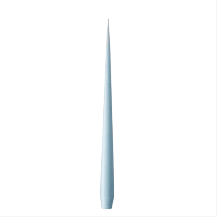 Tapered smokeless and dripless candles, 42cm, on a white background.