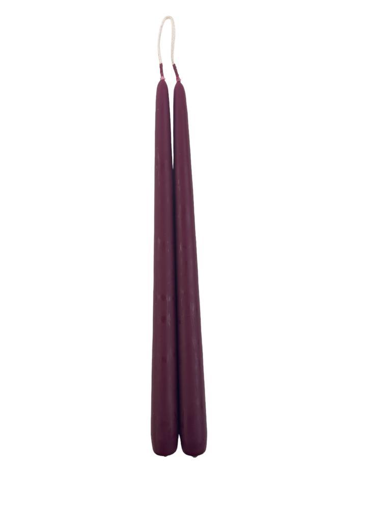 Tapered Smokeless Candles, 30cm: Artisan-made Belgian candles adding warm ambience. Sold in sets of 2.