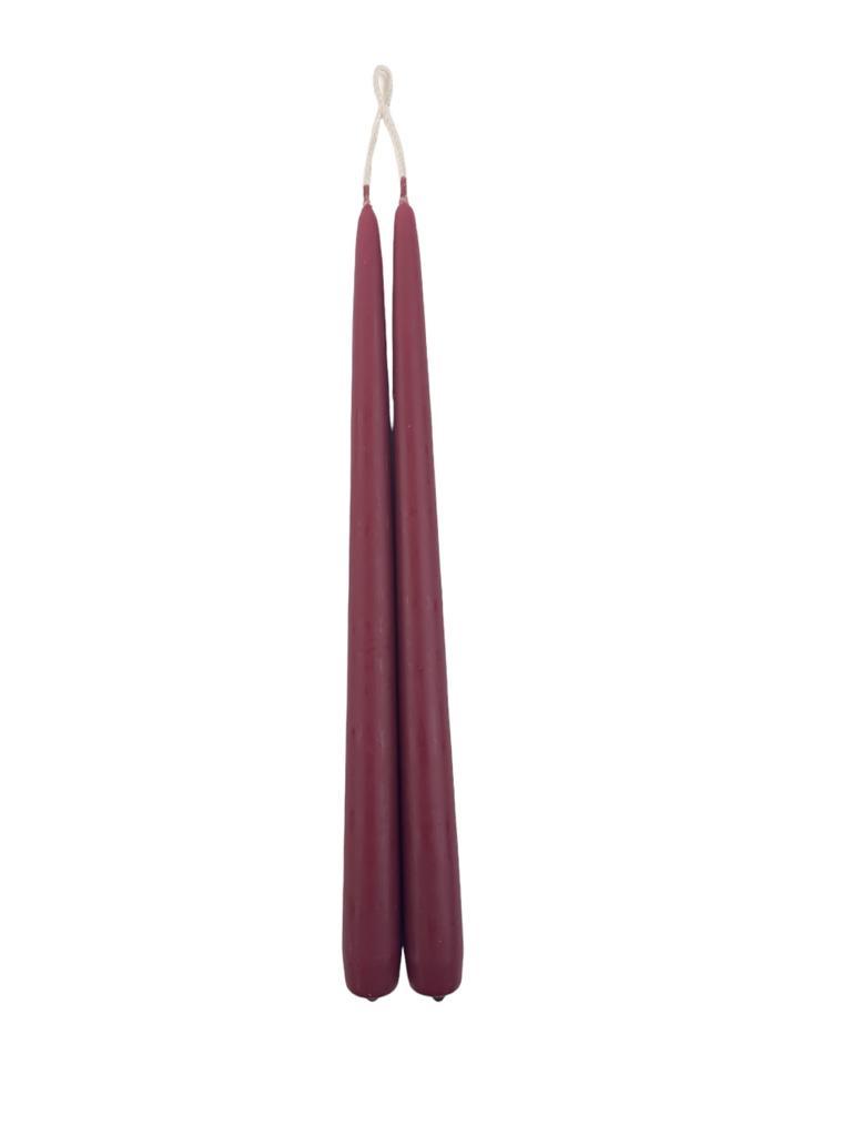 Tapered Smokeless Candles, 30cm: Artisan-made in Belgium, these elegant candles add warm ambience to any setting. Sold in sets of 2.