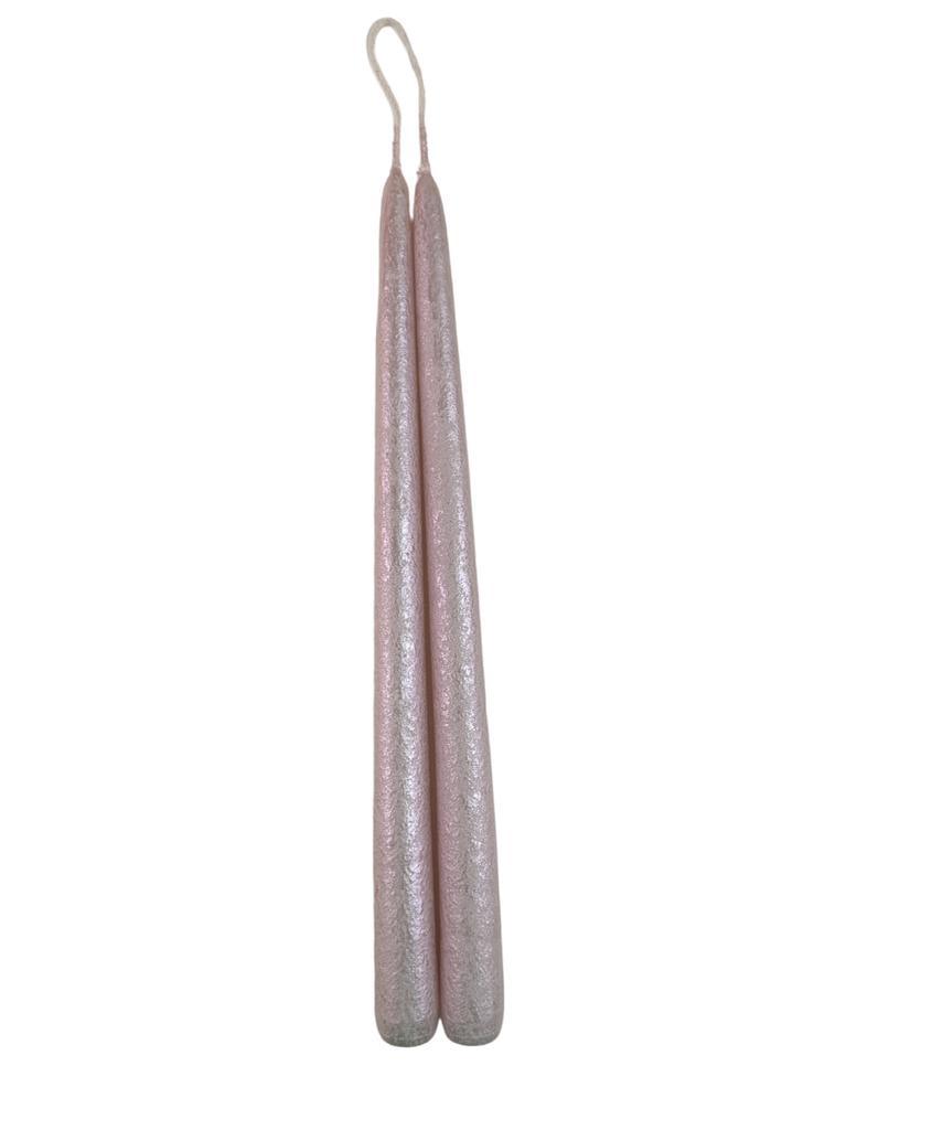 Tapered Smokeless Candles, 30cm, adding warm ambience to any setting. Artisan-made in Belgium to the highest standards. Set of 2 elegant long candles.