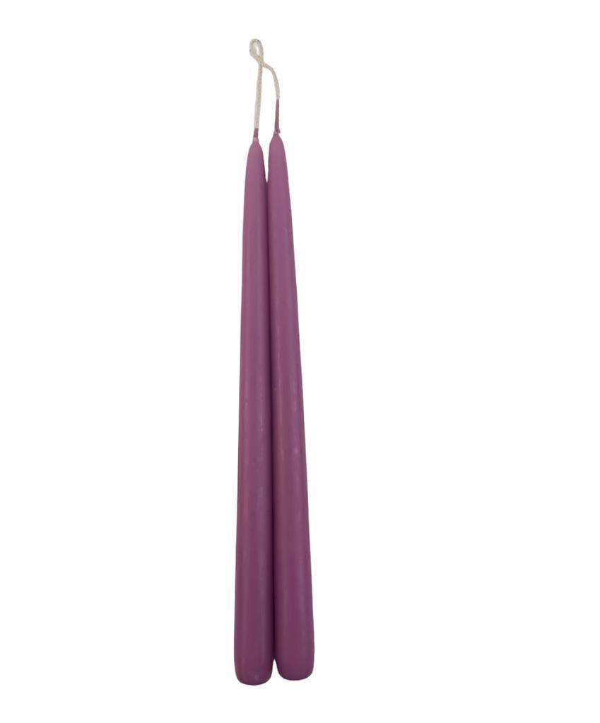 Tapered Smokeless Candles, 30cm: Elegant artisan-made candles from Belgium. Create a warm ambience with these beautiful colored candles. Sold in sets of 2.