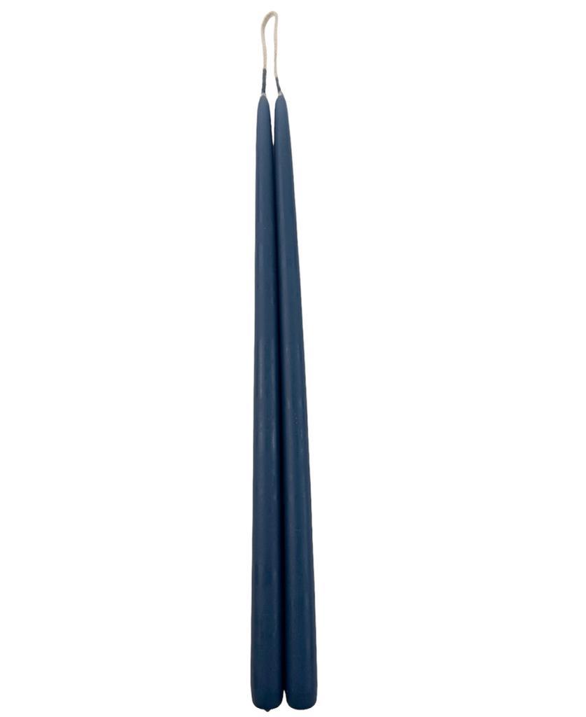 Tapered Smokeless Candles, 40cm, create a warm ambience with elegant blue candles, perfect for any occasion.