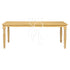 Wooden dining table with rounded corners, ideal for seating eight at events, aligning with Party Social&