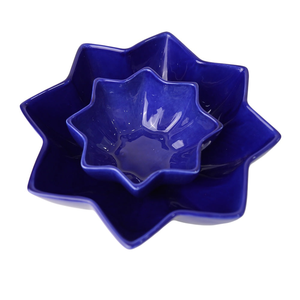 Marrakesh Star Ceramic Bowl with unique star-shaped design, perfect for serving dishes, salads, or soups.
