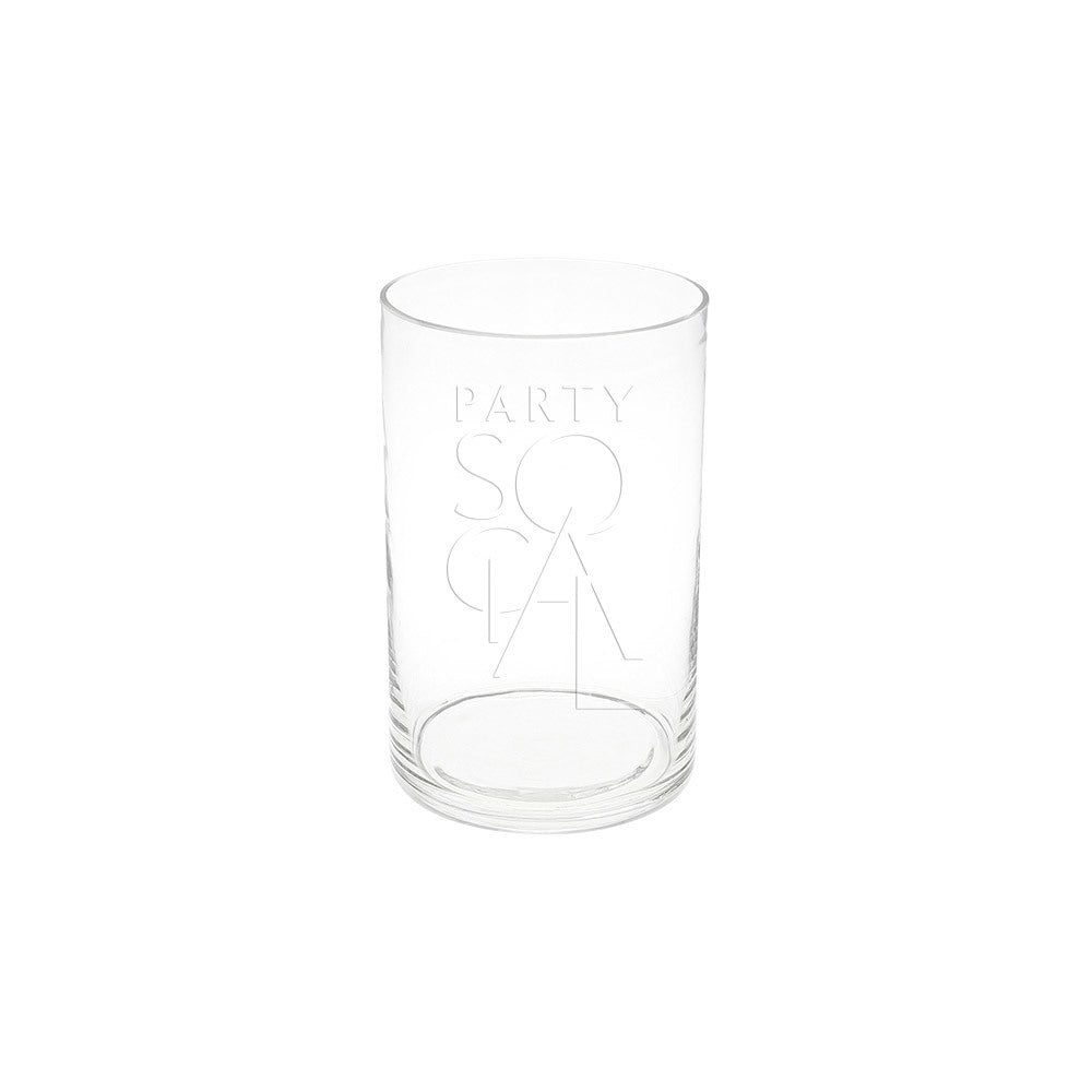 Cylinder glass vases for elegant table decor, available in various sizes. Perfect for flowers or candles. Enhance your event setup with Party Social&