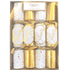 Cheers to You Christmas Crackers in Gold & white - 8 Per Box, a box of crackers with a beautiful design and color, perfect for adding the final touch to your Christmas-themed table setting.