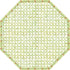 Holly Trellis Die-Cut Placemat - 1 Per Package: Hexagon-shaped mat featuring intricate patterns, perfect for birthday parties and table setups.