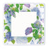 Hydrangeas and Porcelain Square Paper Dinner Plates - 8 Per Package, featuring a floral design resembling fine porcelain, ideal for elegant yet easy party settings.