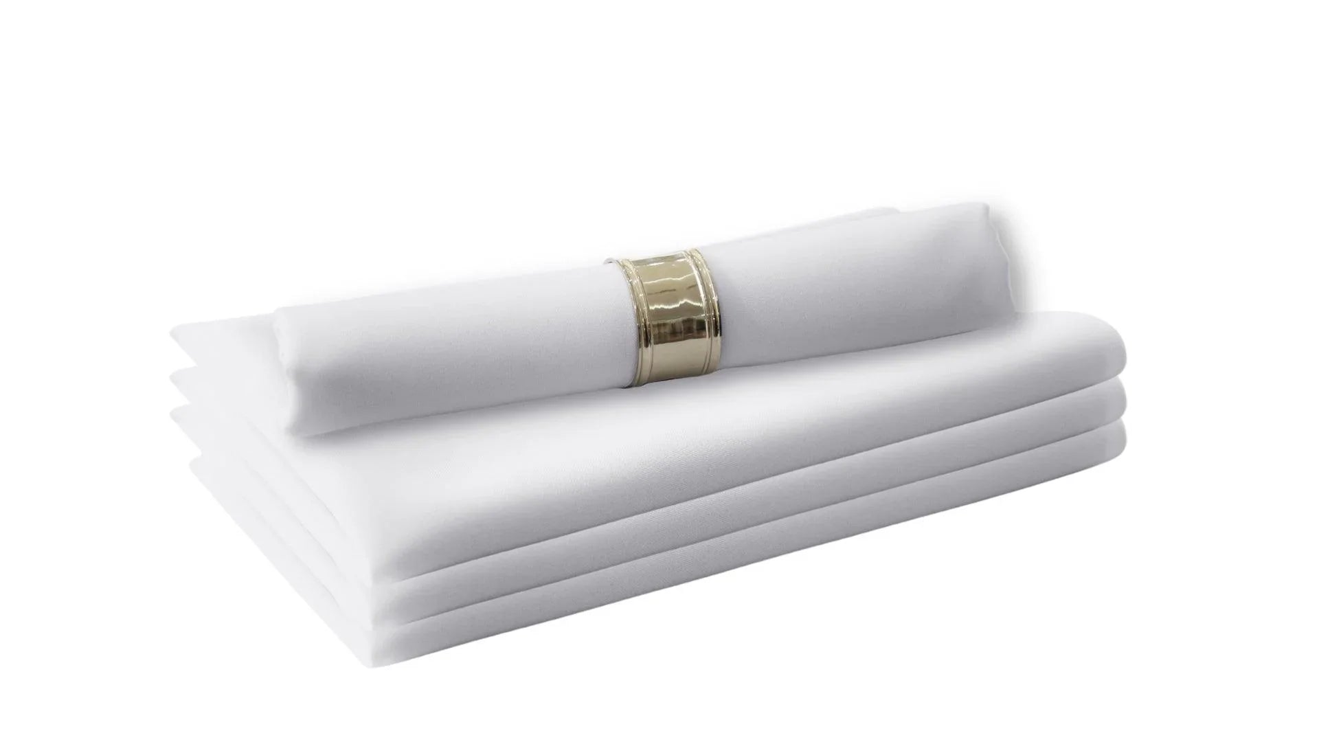 Polycotton Napkins - 4 per pack, a stack of folded fabric for your dining table linens. Easy to wash and reuse, perfect for any theme or occasion. 50 x 50cm size.