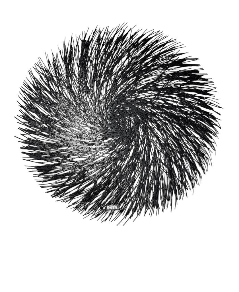 Round Swirl Placemat, 38cm, a chic and durable addition to your table setup. Enhance any meal with this stylish and environmentally friendly design.