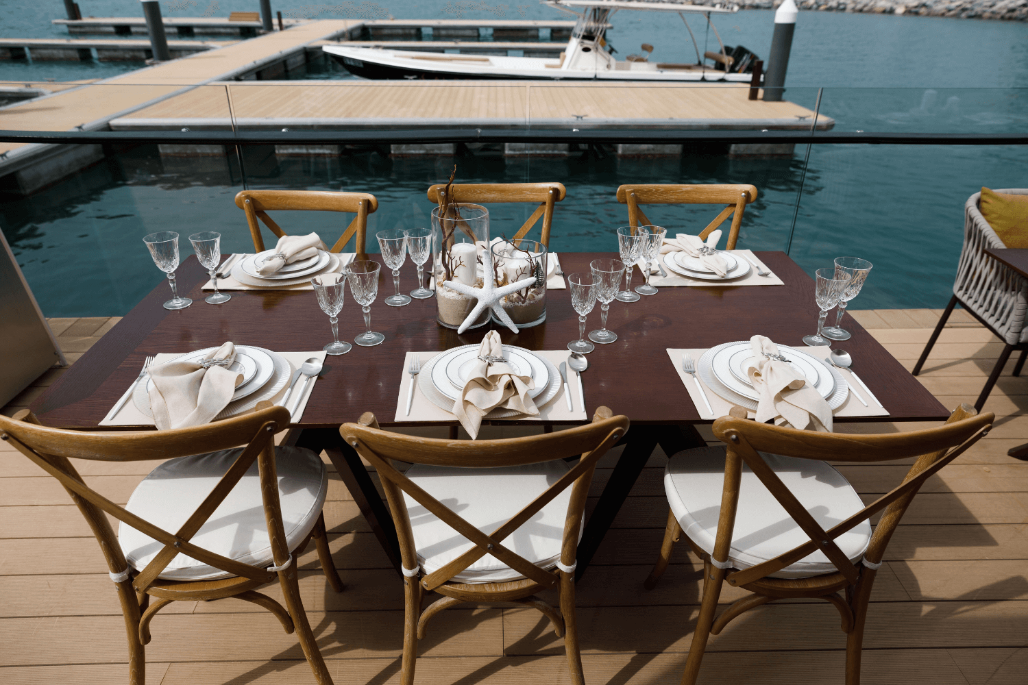 An image of a table with chairs, creating a welcoming and inviting atmosphere.