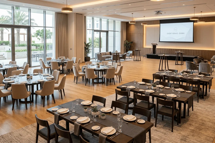 event setup with well arranged chairs and clean layout