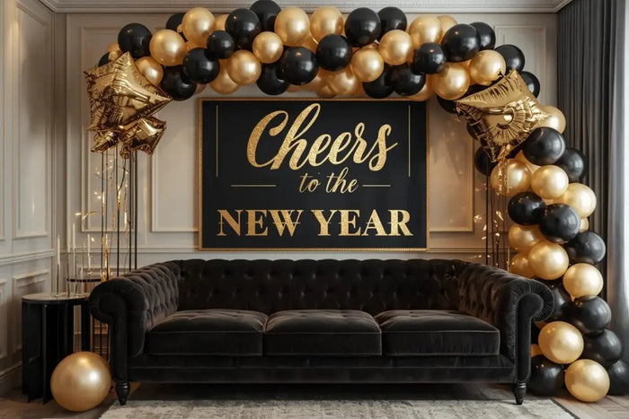 Happy New Year Backdrop