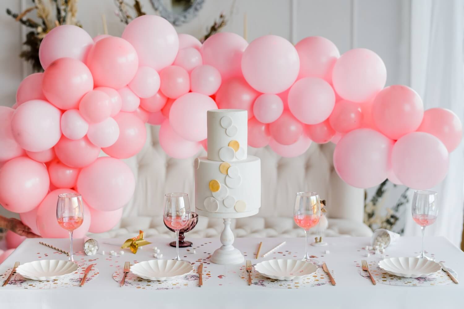 Pink Garland with Cake