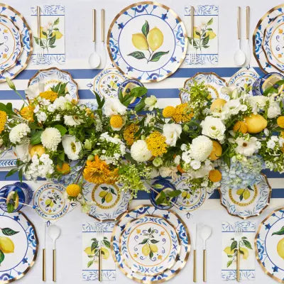 Disposable  Partyware in a lemon theme