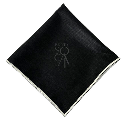 NAPKIN BLACK W/ LINE