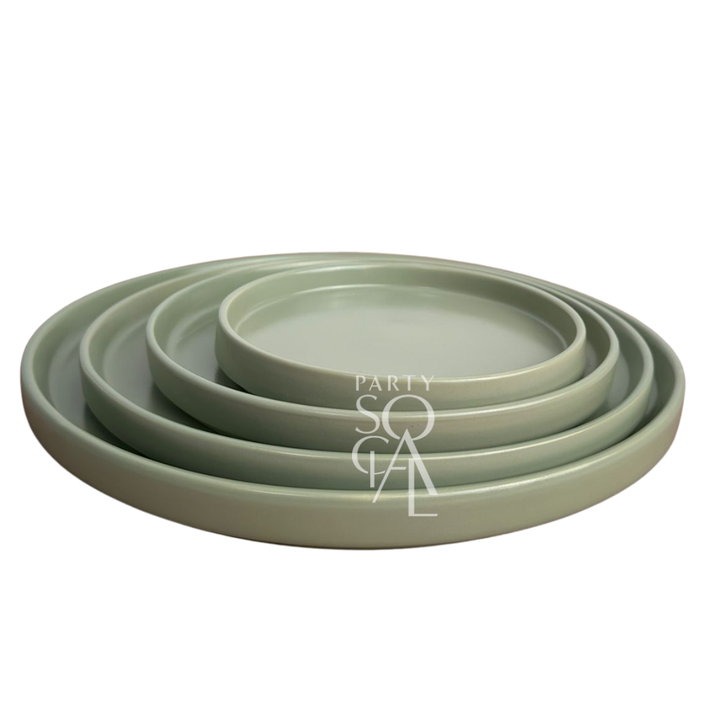 CERAMIC PLATES - SAGE