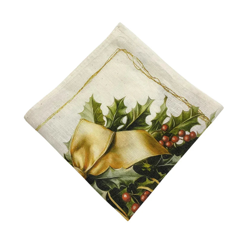 Golden Carol Linen Napkin- 4 per pack