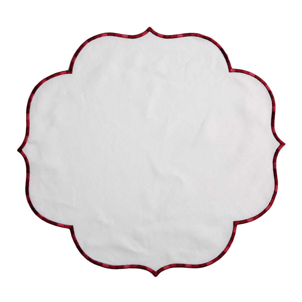 Lotus Pure Linen Placemat - 2 per pack, an elegant addition for special table setups, made of pure linen fabric with a luxurious feel. Perfect for weddings, dinner parties, birthdays, and special occasions.