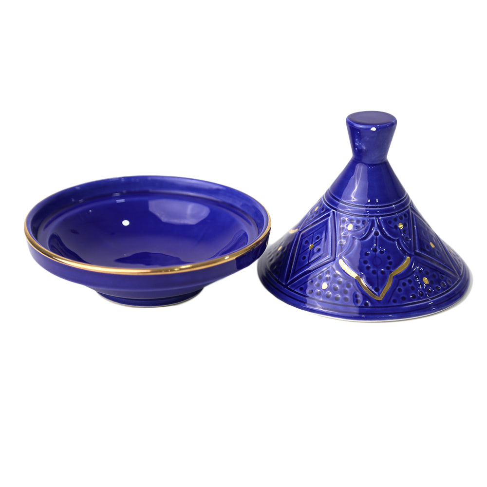Marrakesh Small Tajine Ceramic Plate with elegant design, perfect for serving culinary creations.