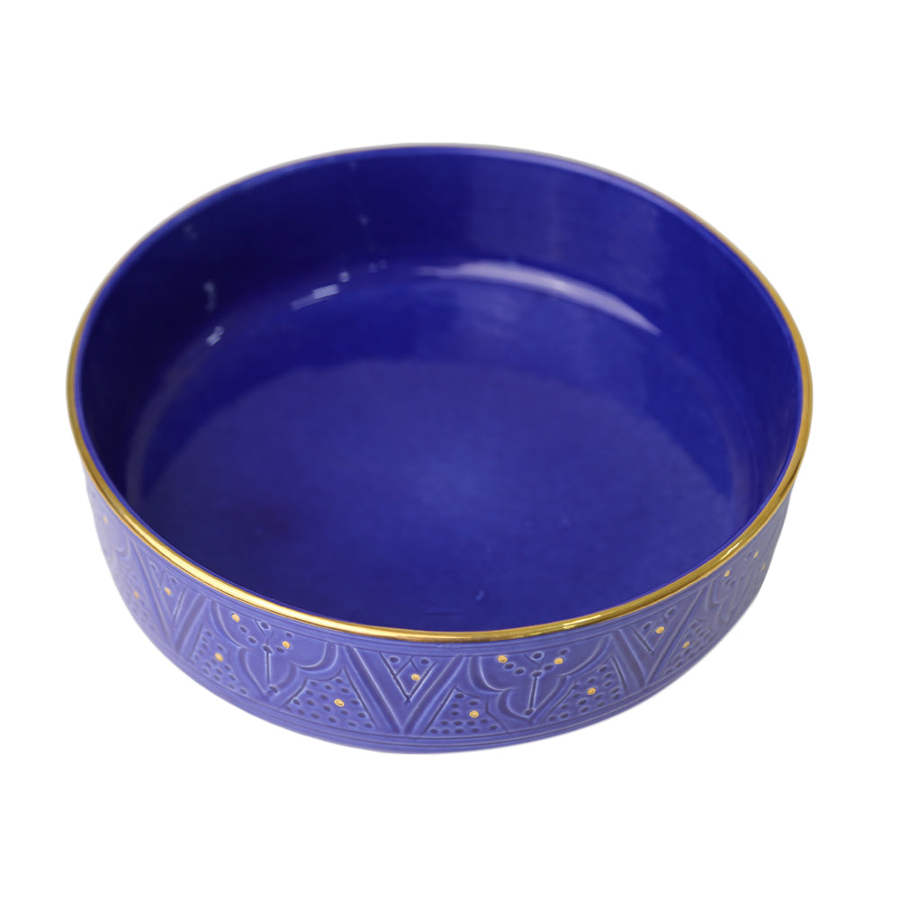 Marrakesh Engraved Ceramic Salad Bowl, a stylish dishware for your dining setup.