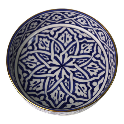 Marrakesh Patterned Ceramic Salad Bowl, ideal for stylish dining setups.