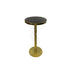 GOLD COCKTAIL TABLES with a marble-finished fiber top and gold base, ideal for various events and evenings.