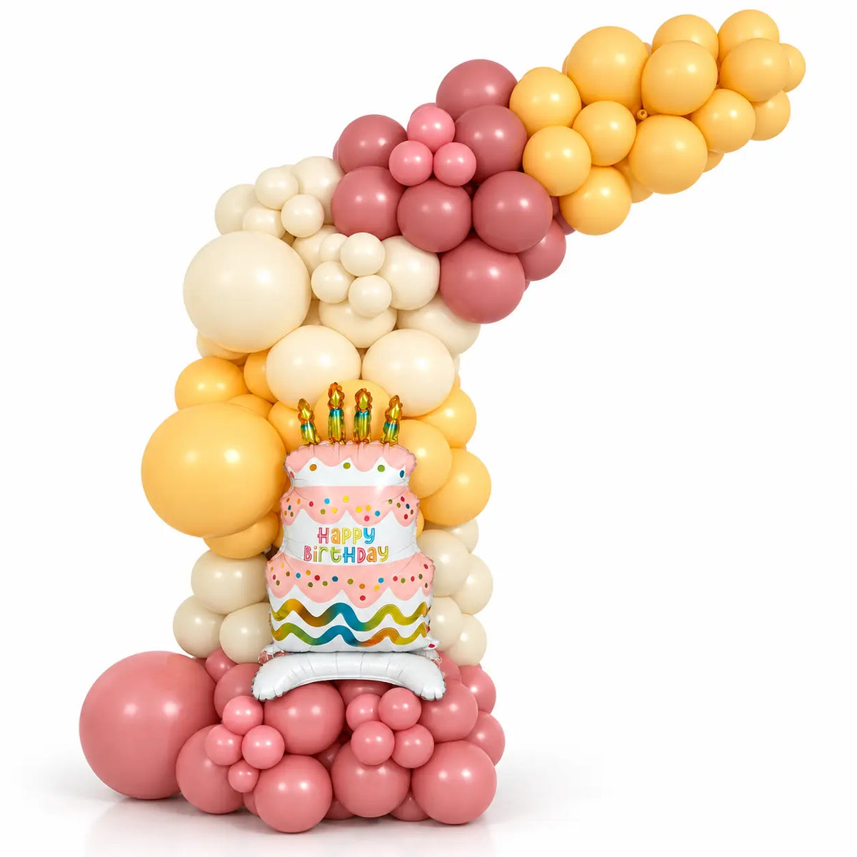 Birthday Cake Balloon Garland Display