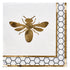 Paper cocktail napkins featuring a gold-painted bee design, ideal for parties. Elevate your dining experience with HoneyBee Paper Cocktail Napkins. From Party Social&