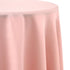 Round tablecloth satin displayed on a white surface, highlighting its premium quality and suitability for enhancing special occasions, available in various colors.