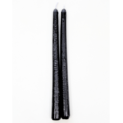 Tapered Flame Smokeless Candles: Two tall, slim artisan-made candles from Belgium, perfect for adding elegance and warmth to any event setting. Sold in sets of two.
