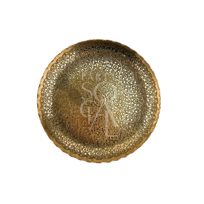 Gold-patterned Arabic Table Accessory, ideal for enhancing event decor with an authentic Arabic touch, available at Party Social for weddings, birthdays, and special occasions.