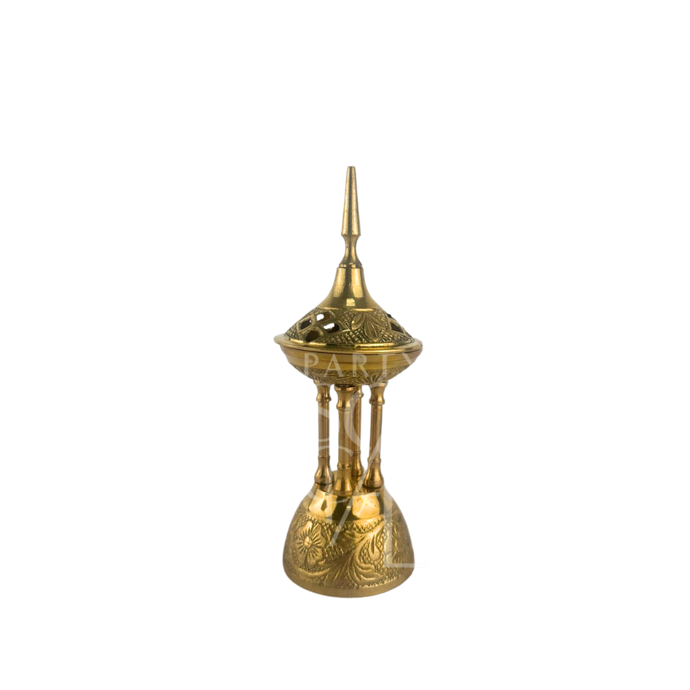 Arabic Table Accessory resembling a brass bell with a pointy top, ideal for adding an authentic touch to event table setups.