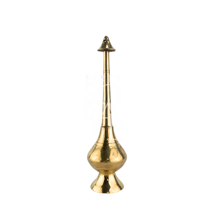 Arabic Table Accessory, a brass bell with a pointed top, ideal for adding an authentic touch to table setups at events.