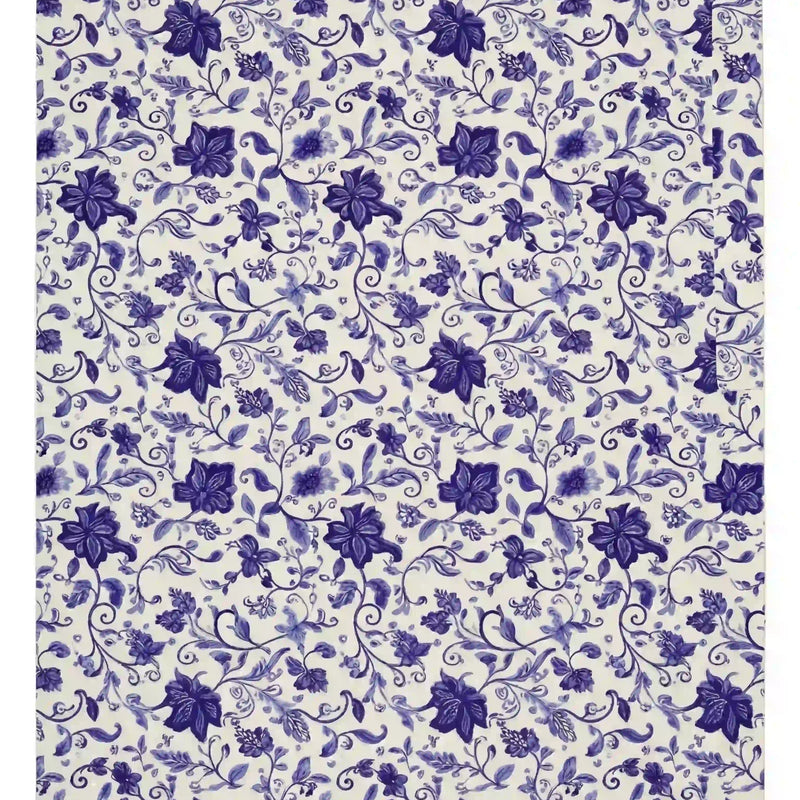 Azure Garden Floral Tablecloth