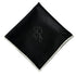 Black pocket square with &