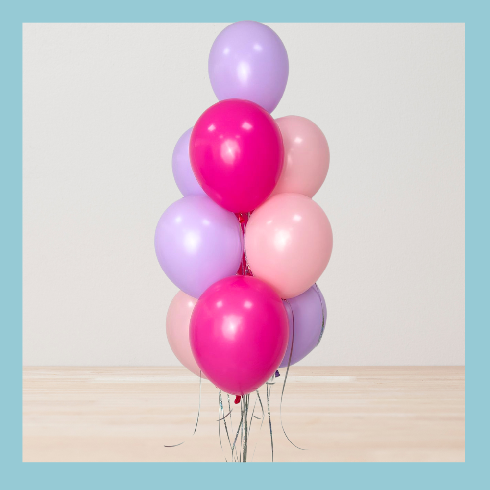 Helium Balloon Bouquet- Medium featuring a colorful assortment of balloons, perfect for customizing your party theme.