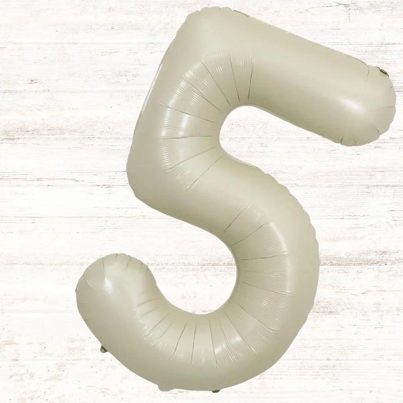 Matte Ivory Foil Number Balloons (100cm)