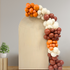 Autumn Balloon Backdrop featuring a festive balloon arch, ideal for Thanksgiving parties, available for personalization from Party Social.