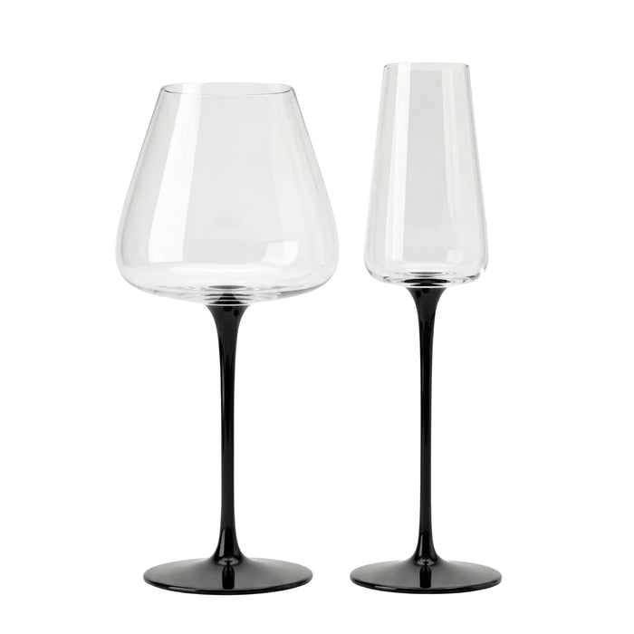 Black Stem Glassware Collection